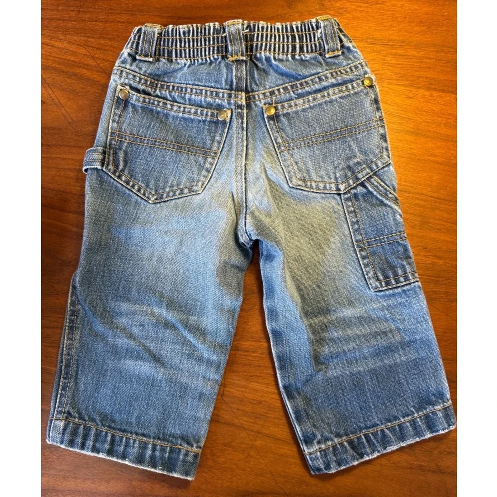 Vtg Old Navy Special Edition Denim Carpenter Jeans Blue 12-18 Months Fall‎ 2006